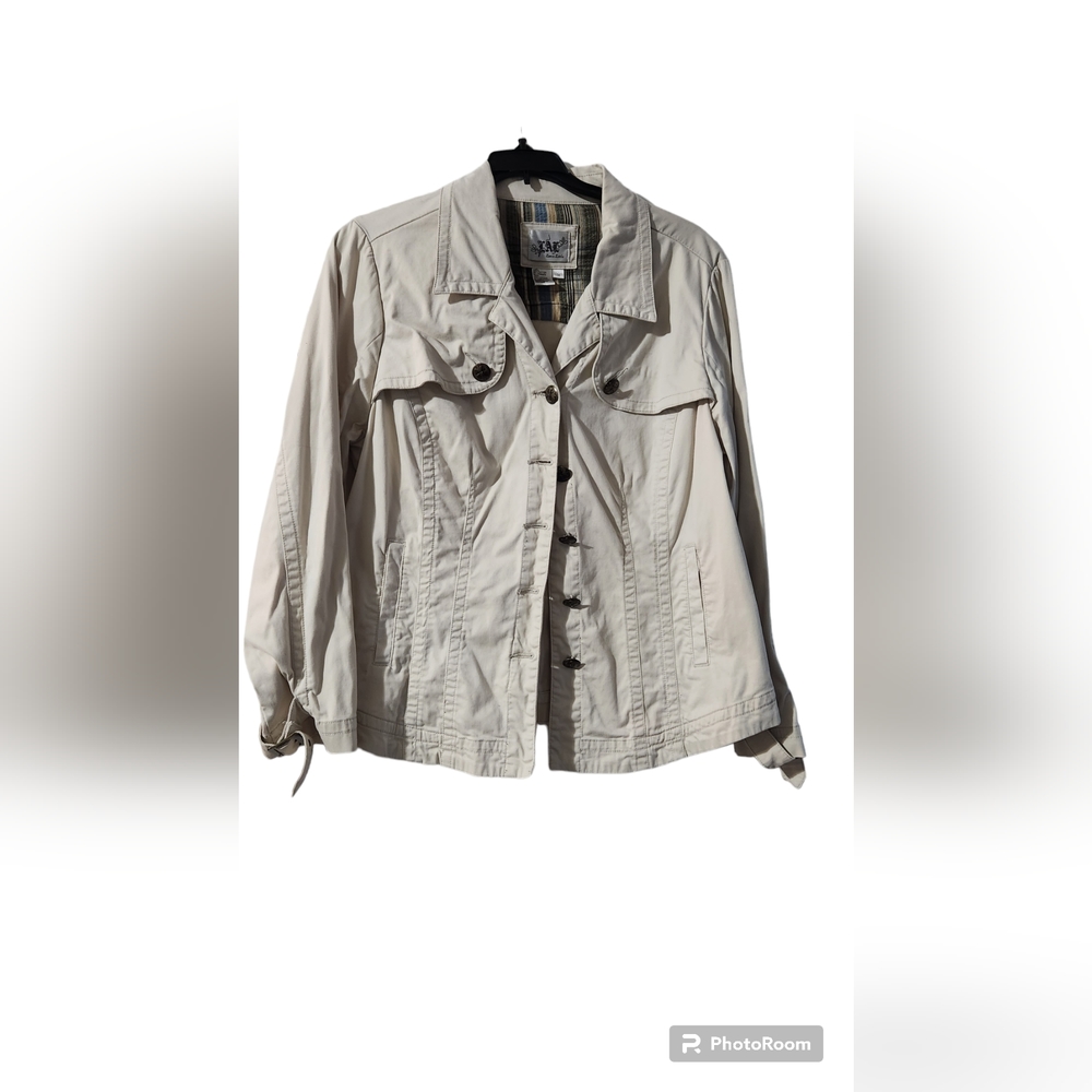 Live A Little Jacket, Cream/Beige, Size 1X